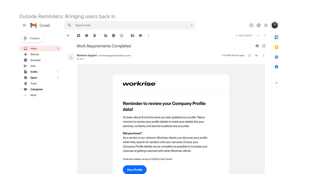 Mid-fi wireframe — email